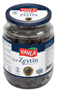 Yayla Natürliche schwarze Oliven in Lake, in Öl 1 kg