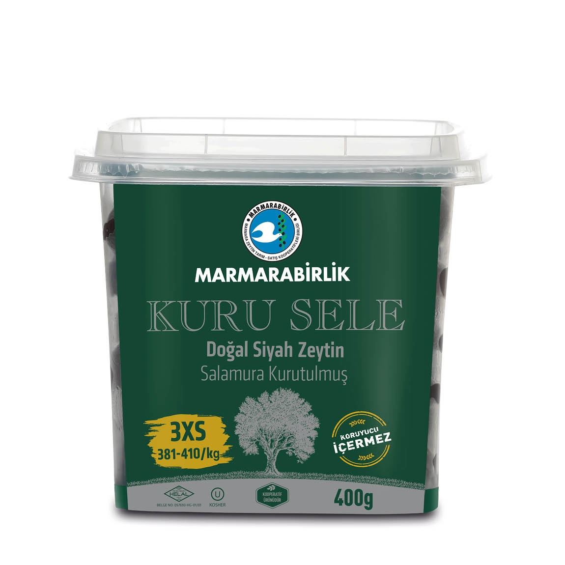 Marmarabirlik Oliven schwarz - Kuru Sele 3XS 400g