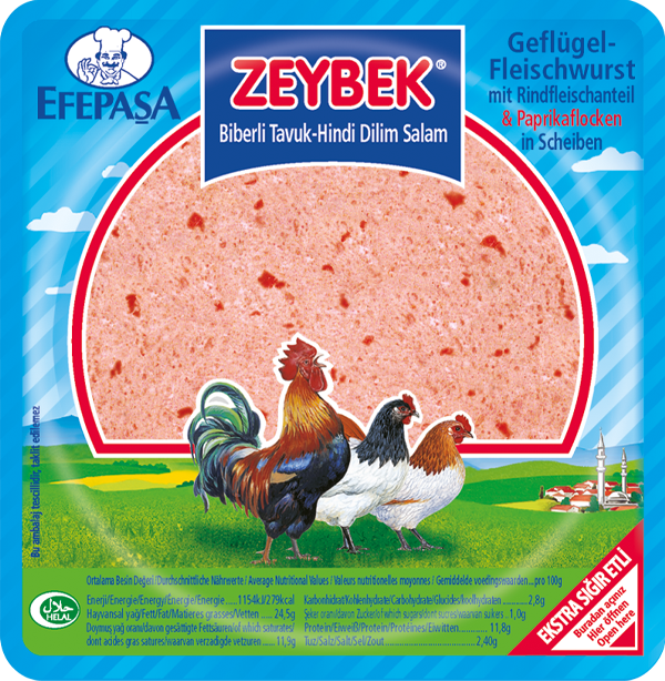 Efepasa Zeybek - Geflügelfleischwurst mit Paprikaflocken 200g