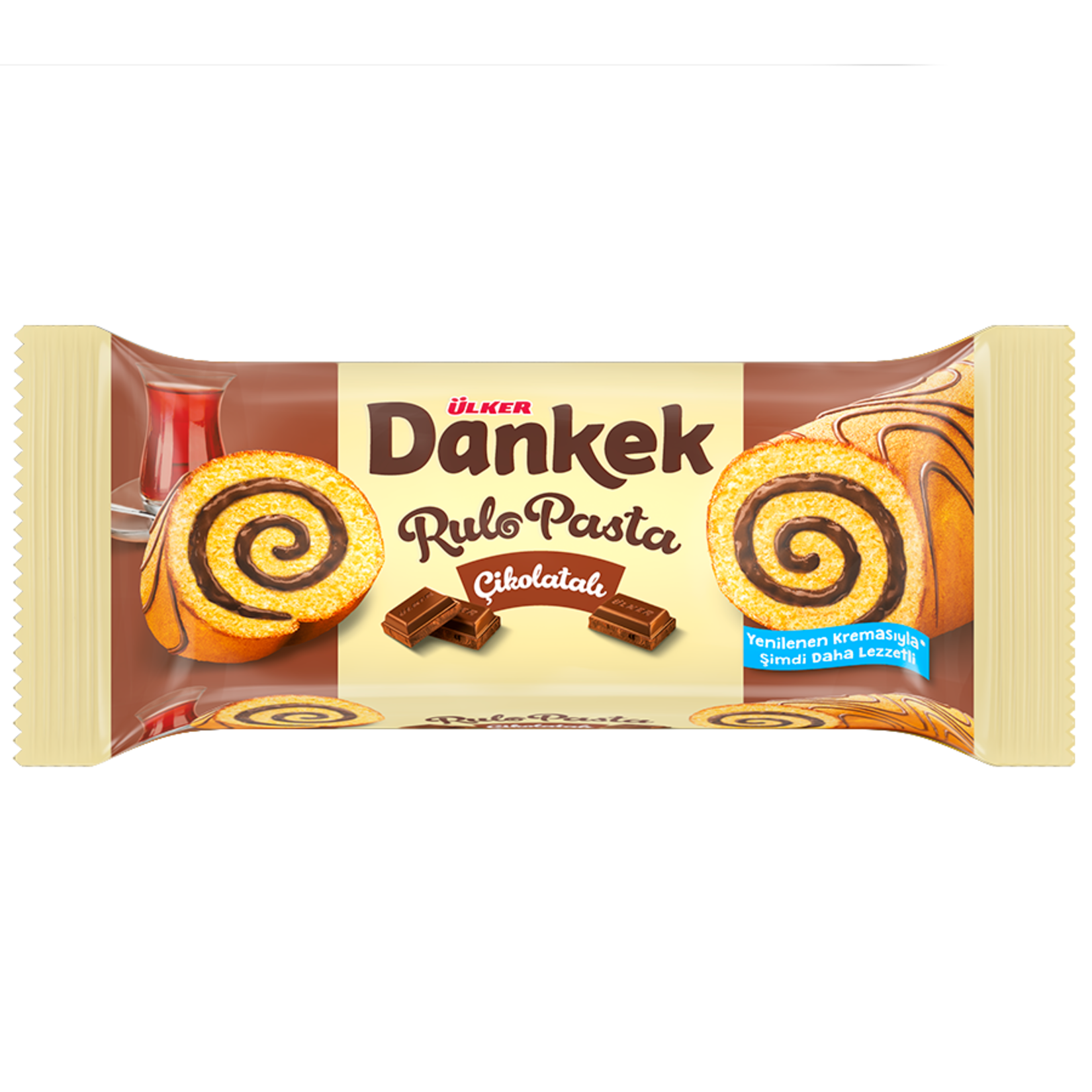 Ülker Dankek Rulo Pasta Cikolatali - Biskuitrolle mit Schokoladenfüllung 235g